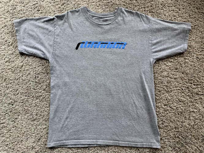 Warrior Hockey Stick/Logo shirt - Adult Large - Grey/Blue