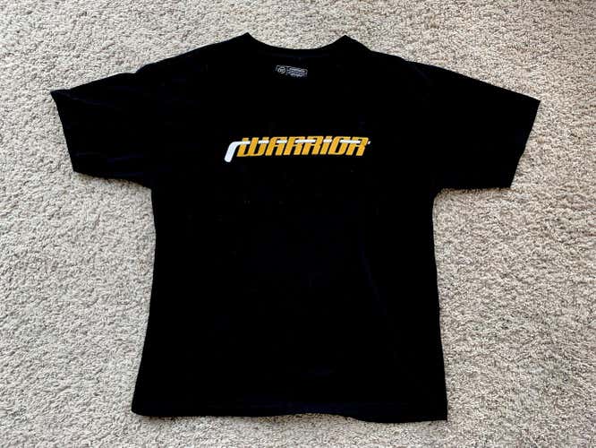 Warrior Hockey Stick/Logo shirt - Adult Large - Black/Yellow