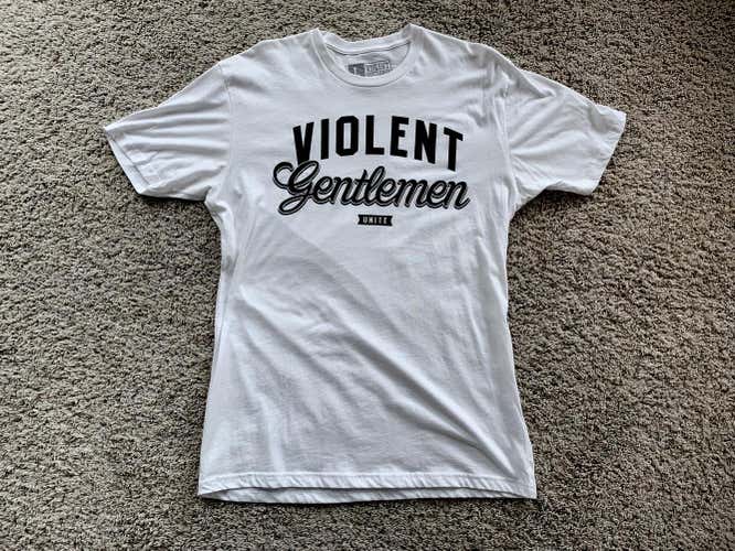 Violent Gentlemen logo shirt - Adult Large - White