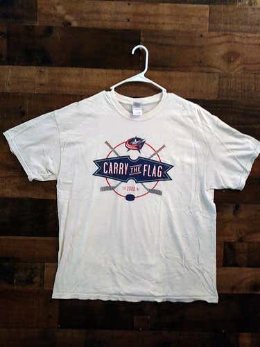 NHL Hockey COLUMBUS BLUE JACKETS Established 2000 Carry The Flag Team Shirt