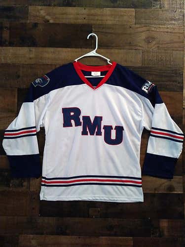 New NCAA College RMU ROBERT MORRIS UNIVERSITY COLONIALS #16 Hockey Jersey