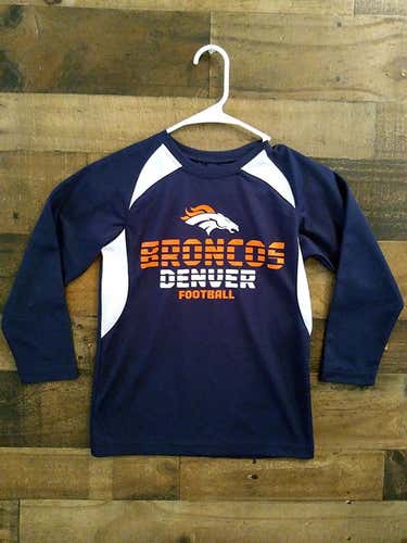 New NFL Team Apparel DENVER BRONCOS Football Polyester Youth Long Sleeve Shirt