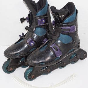 SKATE ATTACK QUATTRO SIZE 4 KIDS RECREATIONAL INLINE SKATES BY ULTRA WHEELS USED