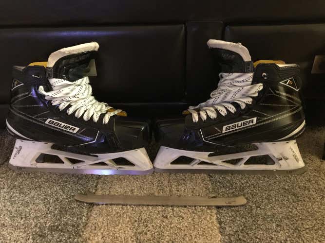 Bauer Supreme 1S 8EE Goalie Skates With Extra Steel