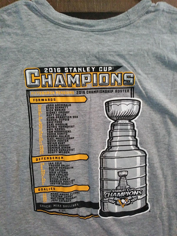 Pittsburgh Penguins Levelwear 2016 Stanley Cup Champions T-Shirt Senior 