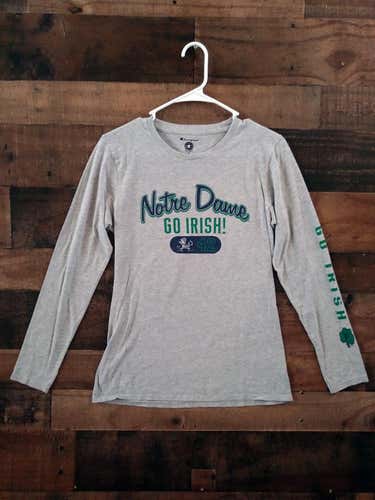 Ladies Champion NCAA College UNIVERSITY NOTRE DAME FIGHTING IRISH Long Sleeve Team Shirt