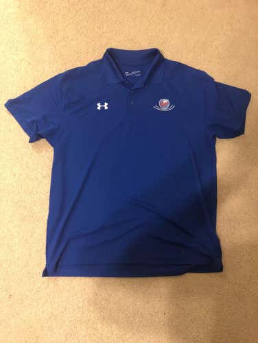 Under Armour Men’s XXL Blue Polo Golf Shirt “The Cooler”