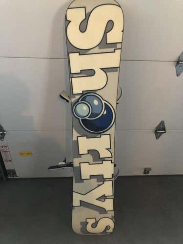 Rare Pro 150cm Shorty's 50 Snowboard Kevin Young Vintage W/ Ride Bindings