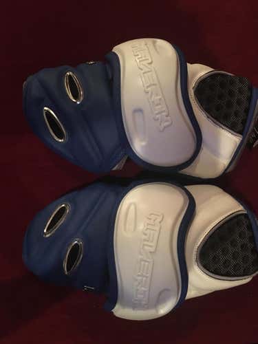 Blue and White Maverick Rome Arm Pads