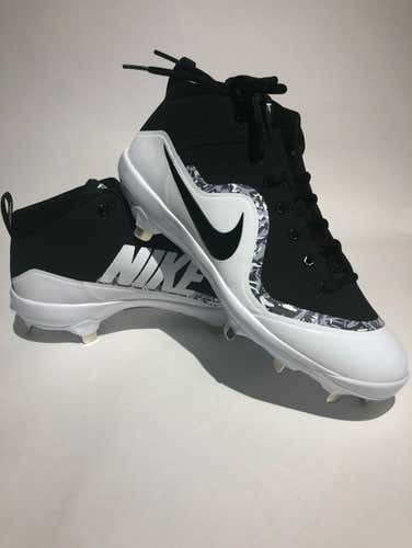 Men's Nike Force 917920-001 Air Trout 4 Pro Metal Mid Baseball Cleats Size 8.5