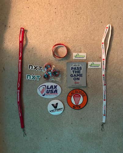 Various Lacrosse Stickers/lanyard Bundle