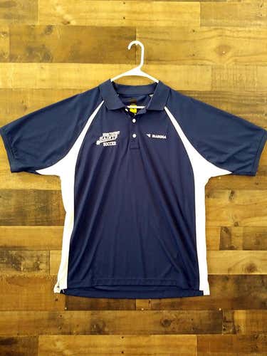 New Diadora NCAA College MERCYHURST UNIVERSITY NORTH EAST SAINTS Embroidered Soccer Polo Shirt