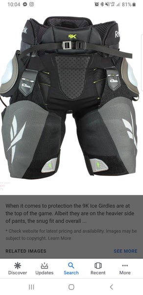 New Reebok 9K Pants Senior Pro Stock
