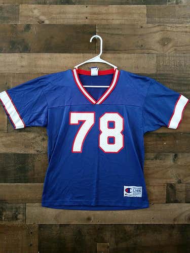 Vintage 1980s Champion NFL Football BUFFALO BILLS #78 Bruce Smith Player Jersey