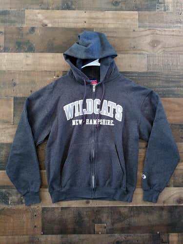 Champion NCAA College UNH UNIVERSITY NEW HAMPSHIRE WILDCATS Embroidered Full Zipper Hoodie Jacket