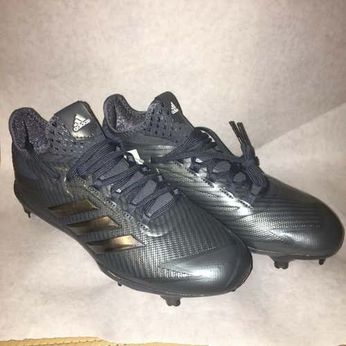 Adidas Adizero Afterburner 4 sz 9 Grey Metal Baseball Cleats AQ0648 SAMPLE