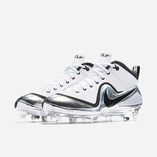 Nike Force Zoom Trout 4 sz 11 ASG 917921 101 White Chrome Silver All-Star Miami