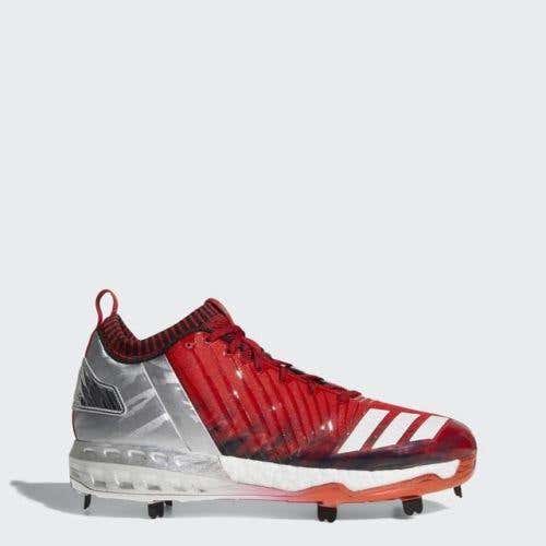 Adidas Boost Icon 3 Faded sz 12 Metal Baseball Cleat Red Chrome BY3682
