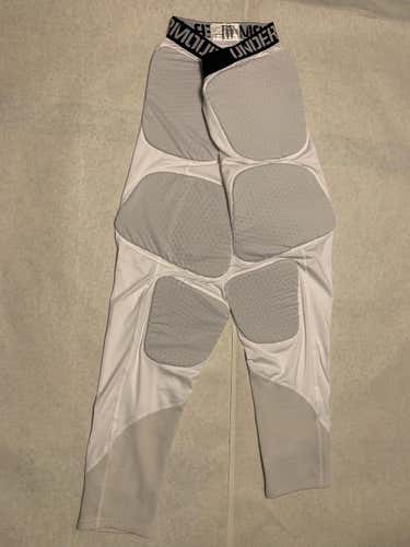 Under Armour Basketball Compression Padded Leggings sz XXL 2XL 1265065 100 White