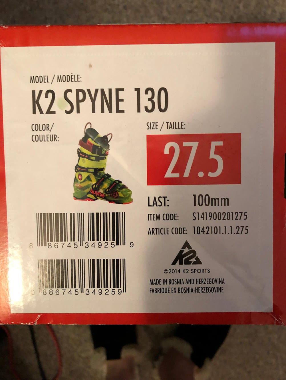 K2 Method B&E Ski Boots 2023 - Men's - 25.5 MP/Size 7.5 US