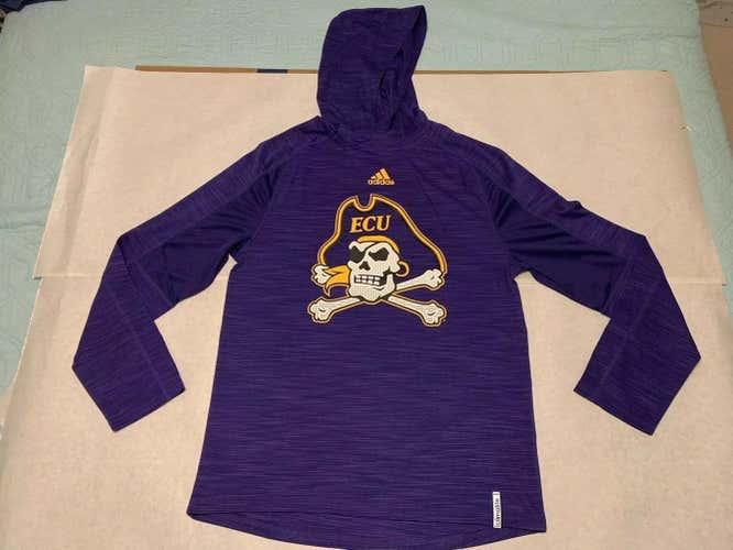 Adidas East Carolina ECU Pirates Long Sleeve Training Hoodie 4758A Sz M - Purple