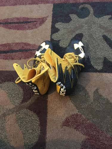 Gold And Black Under Armor Cleats
