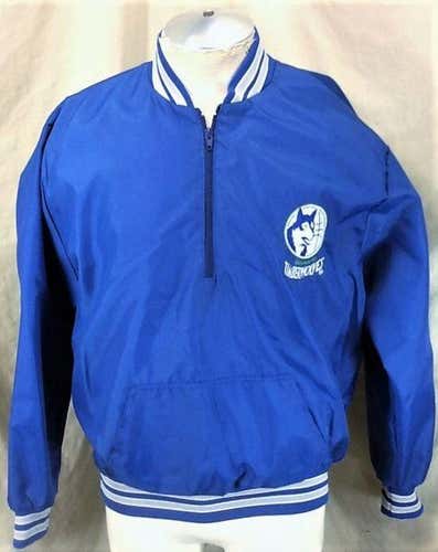 Vintage 80's Chalk Line Minnesota Timberwolves (Large) Pullover 1/2 Zip Nylon Jacket