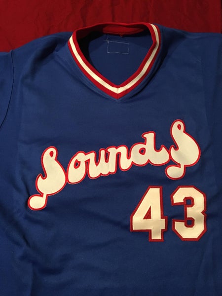Nashville Sounds Team Issued #43 Throwback Baseball Jersey From Around 2013  MiLB Milwaukee Brewers