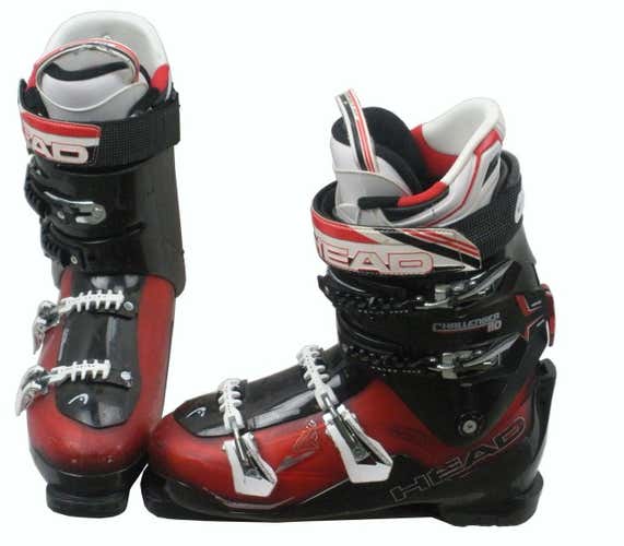 Head Challenger 110 Ski Boots Mondo 27.5 Mens 9.5 Black/Red-USED