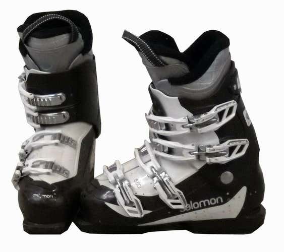 Salomon Divine 550 Womens Ski Boots Mondo 24 Womens 7 Wht/Brwn/Silvr - USED