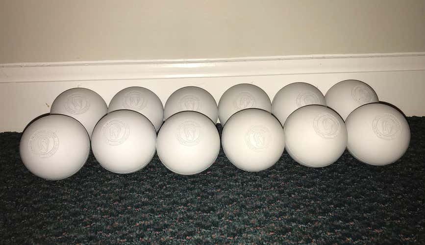 DOZEN(12) NEW LACROSSE BALLS - Signature Lacrosse Premium - PEARLS