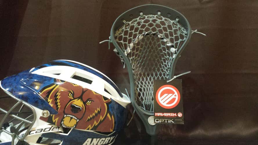 New Maverik Optik Head strung with Jimalax Prime Mesh and Stringers Shack strings- with Tags