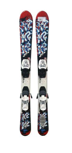 K2 AMP Indy JSL 11 Youth Skis 88 cm with Adjustable Bindings - USED
