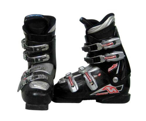 Nordica One 45 Ski Boots Mondo 26.5 Mens 8.5 Womens 9.5 Black/Gray/Red - USED