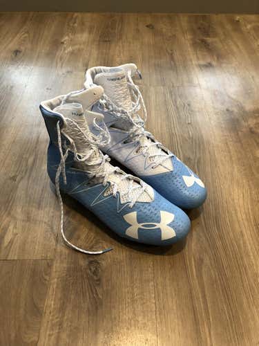 New Under Armour Highlight Cleats Light Blue Sz 13