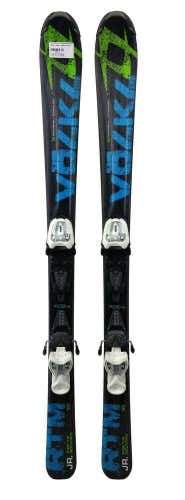 Volkl RTM Jr Skis 80cm w/ Adjustable Marker 4.5 Bindings Black/Blue/Green - USED