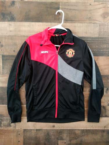 New Premiere League Soccer MUFC MANCHESTER UNITED FOOTBALL CLUB Polyester Embroidered Warmup Jacket