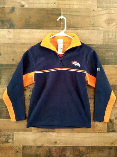 Reebok NFL Football DENVER BRONCOS Youth Embroidered Fleece Pullover Jacket