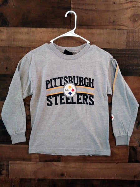 Reebok NFL Football Pittsburgh Steelers Dual Layer Long Sleeve Jersey Shirt