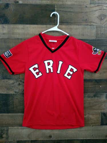 New MiLB Eastern League ERIE SEAWOLVES DETROIT TIGERS Red Black Youth Team Jersey