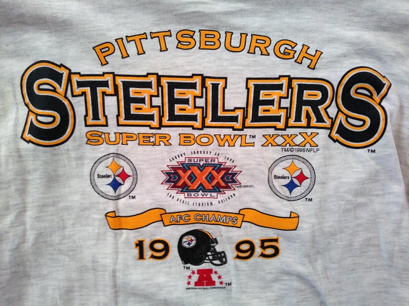 Reebok NFL Football Pittsburgh Steelers Dual Layer Long Sleeve Jersey Shirt