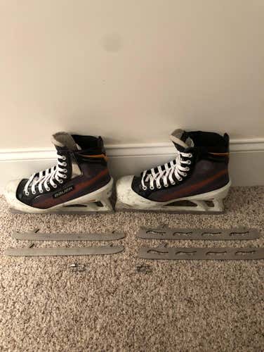Bauer Performance Skates With 3 Pairs Of Steel And Speed Plates