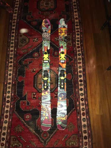 Atomic Bent Chetler Skis (143 cm) with Atomic bindings, EXCELLENT CONDITION