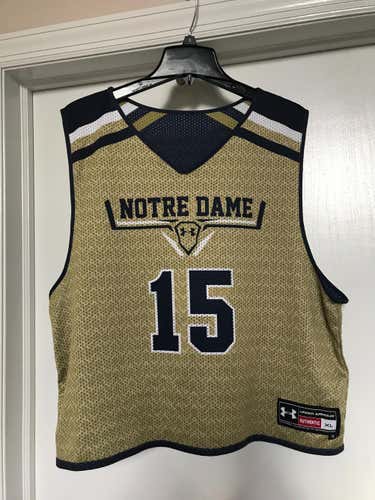 Notre Dame Game Worn Team Issued Under Armour Uniform Pinnie 2018 - Reversible