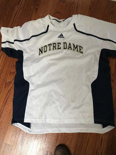 Adidas Notre Dame Team Issued Basketball WarmUp Shirt