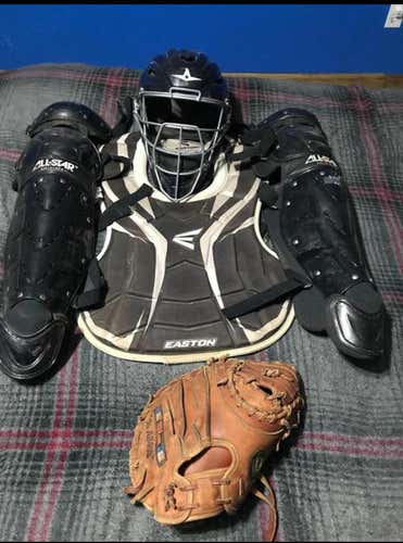 Catchers Gear With Catchers Mitt