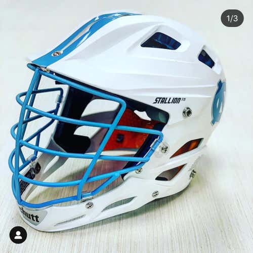 Brand New UNC STX Stallion 575 Helmet w/ Light Blue Facemask