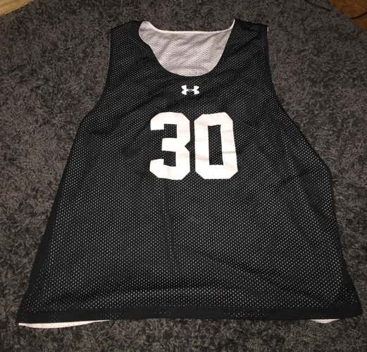 Under Armour Reversible Black And White Number 30 Pinnie