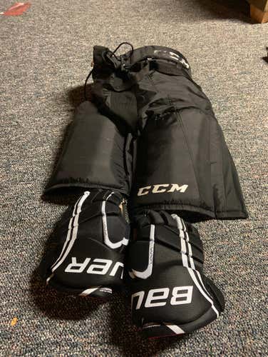 Bauer Vapor X3.0 Gloves And CCM QLT 230 Pants