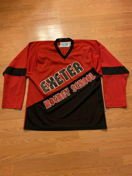 Vintage Exeter Hockey School Game Used Jersey Large #6